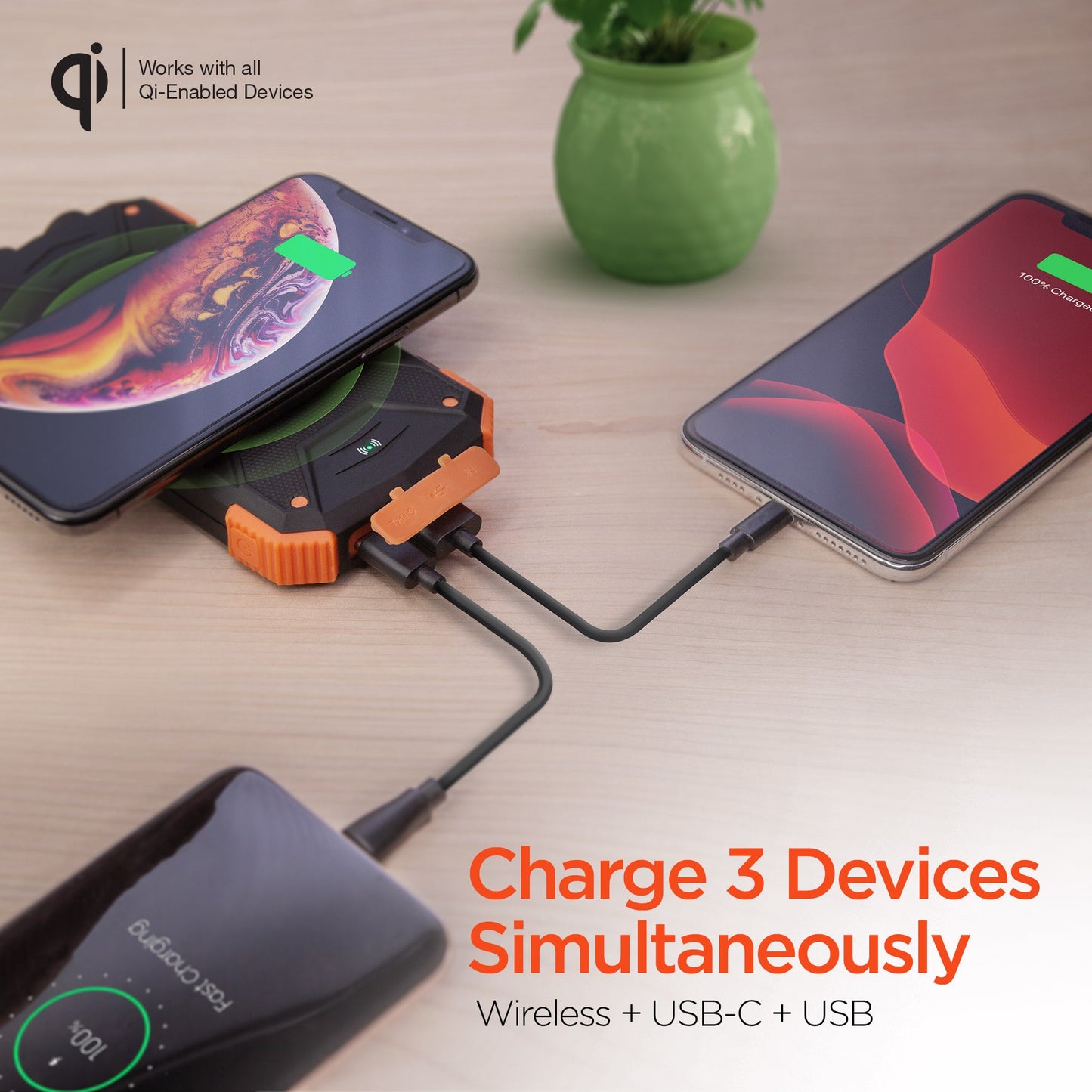 Hypergear™ Solar 10K – Wireless Power Bank