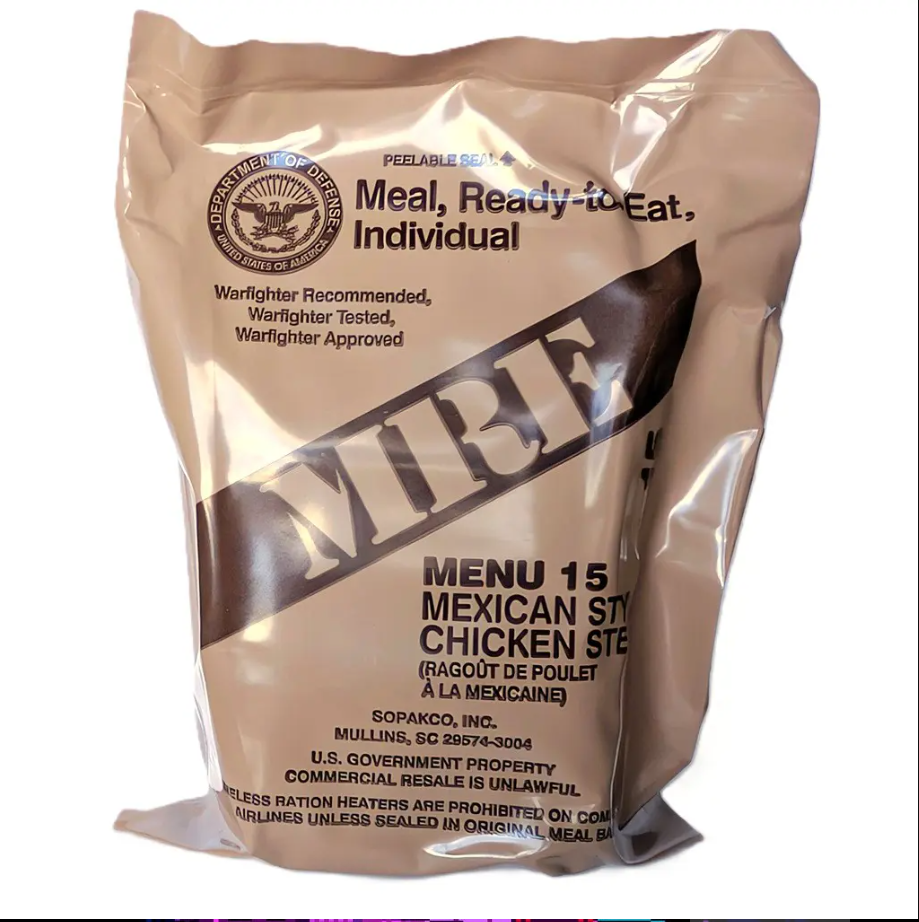 US Military MRE (Meals Ready to Eat) Meals