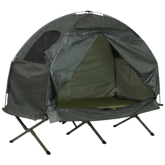 TrailHaven™ Elevate™ – Portable Folding Elevated Camping Cot Tent