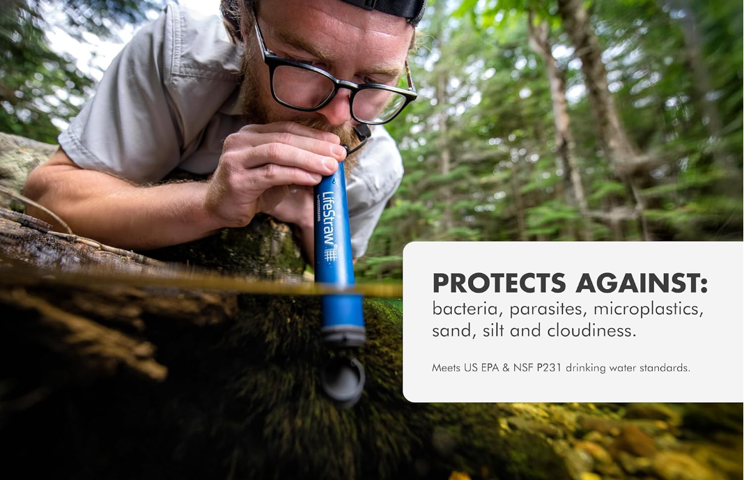 LifeStraw-Water Filter for Hiking, Camping, Travel, and Emergency Preparedness